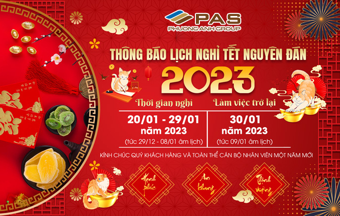 Phương Anh Group thông báo lịch nghỉ Tết Nguyên Đán 2023